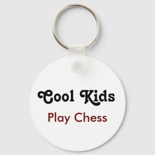 Cool Kids Play Chess Key Ring