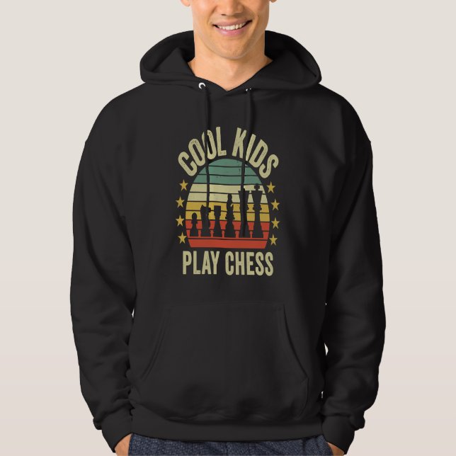 Cool Kids Play Chess Player For Chess  Boys  1 Hoodie (Front)