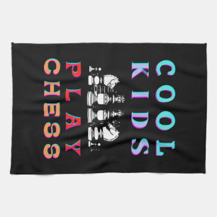 COOL KIDS PLAY CHESS   TEA TOWEL