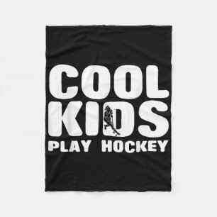 Cool Kids Play Field Hockey Girl Fleece Blanket