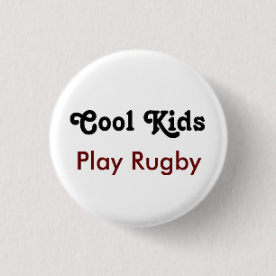 Cool Kids Play Rugby 3 Cm Round Badge