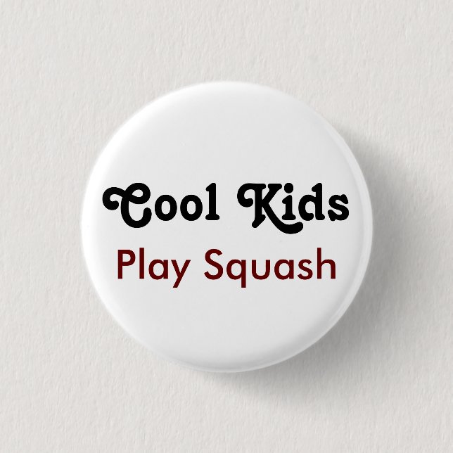 Cool Kids Play Squash 3 Cm Round Badge (Front)