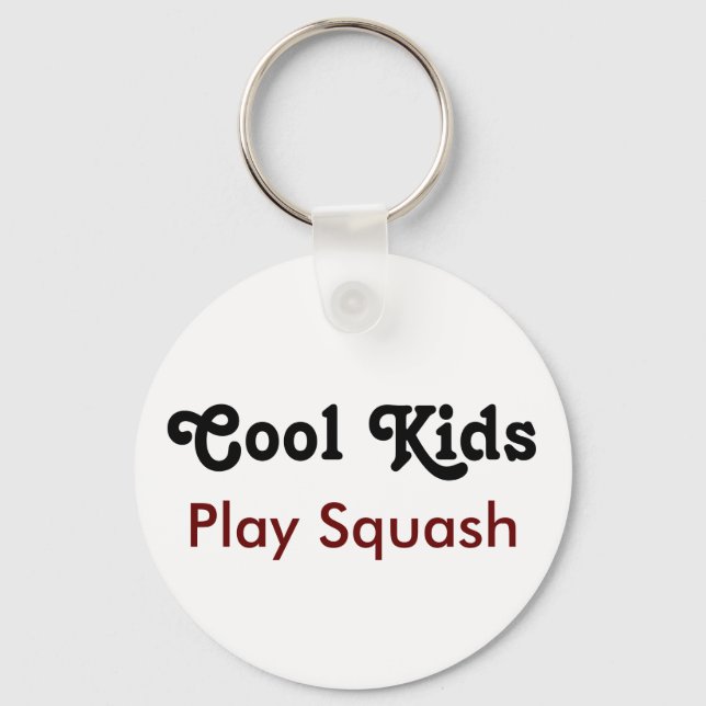 Cool Kids Play Squash Key Ring (Front)