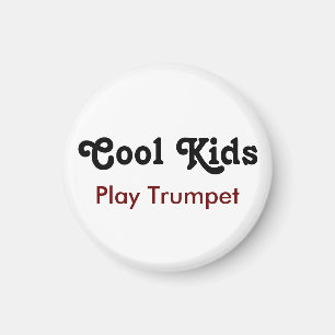 Cool kids Play Trumpet T-Shirt Keychain Button Magnet