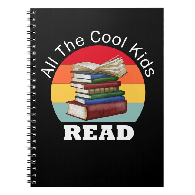 Cool Kids Read Book Reader Funny Bookworm (Front)