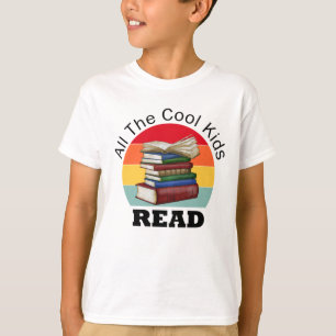 Cool Kids Read Book Reader Funny Bookworm T-Shirt