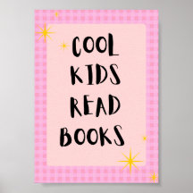Cool Kids Read Books Wall Art | Kids Reading Poste