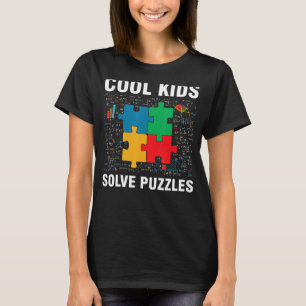 Cool Kids Solve Puzzles Jigsaw Puzzles Math T-Shirt