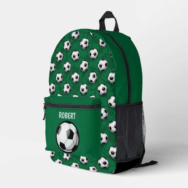 Cool kids unisex Soccer sports Printed Backpack (Back Corner Right)