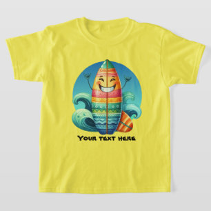 Cool kids unisex surf board customisable T-Shirt