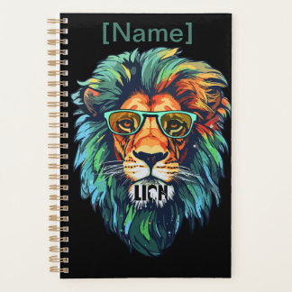 Cool King – Colourful Lion with Shades Design Planner