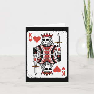 Cool King Of Hearts Valentines Day Playing Card Po