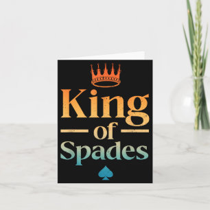Cool King Of Spades Art For Men Dad Card Game Spad