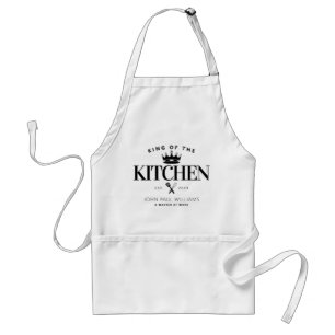Cool King of the Kitchen Crown Foodie Dad For Men Standard Apron