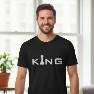 Cool King Typography Chess Player T-Shirt