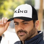 Cool King Typography Chess Player Trucker Hat<br><div class="desc">A cool simple design for those who love playing chess.</div>