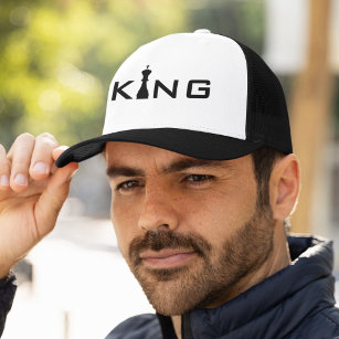 Cool King Typography Chess Player Trucker Hat