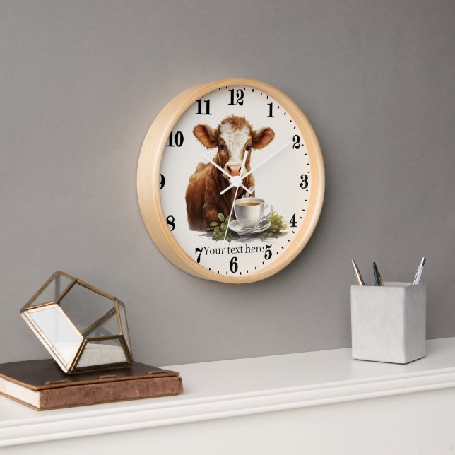 cool kitchen or office coffee cow  clock (Office)