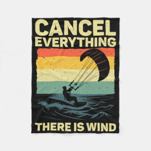 Cool Kitesurfing Art For Men Women Kite Surfing Ki Fleece Blanket