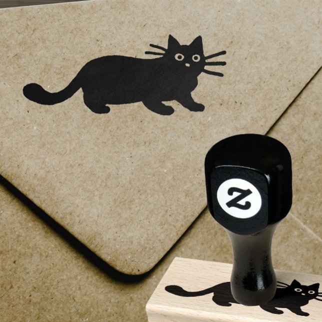 Cool Kitty Cat | Black Cat Rubber Stamp (Creator Uploaded)