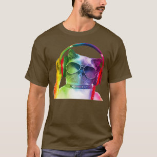 Cool Kitty DJ Music Electro Parties Graphic Men T-Shirt
