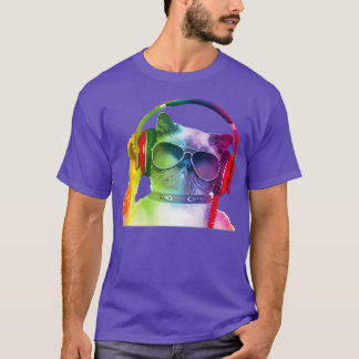 Cool Kitty DJ Music Electro Parties Graphic Men T-Shirt