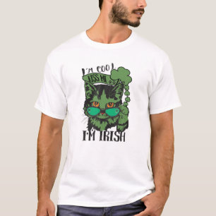 Cool Kitty, Kiss Me, I’M Irish. St Patrick's Fun C T-Shirt
