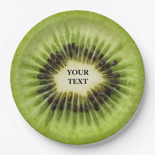 Cool Kiwi Fruit Party Plate (Front)
