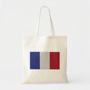 Cool Knitted French Flag Tote Bag