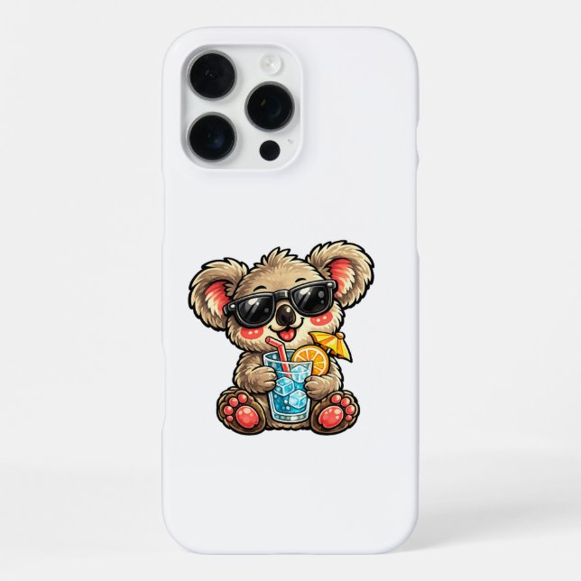 Cool Koala Drink iPhone Case (Back)