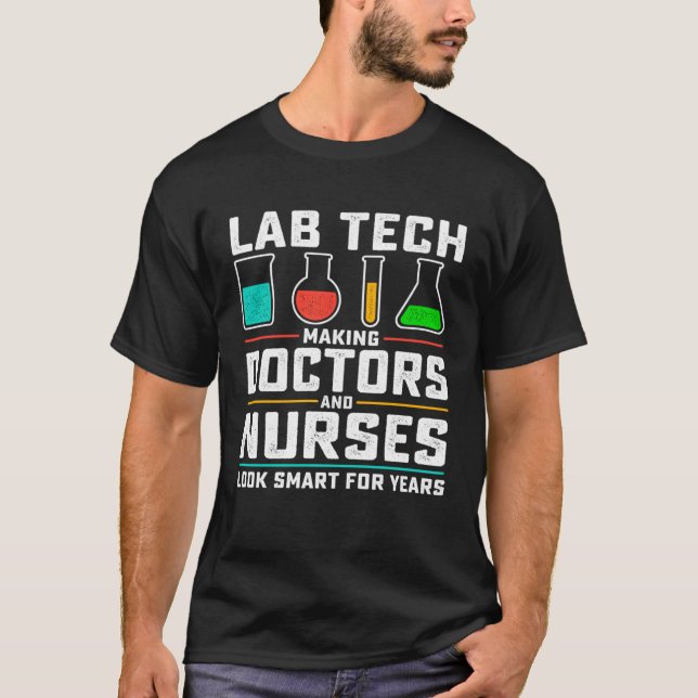 Cool Lab Tech Men Women Lab Week Medical Laborator T-Shirt (Front)