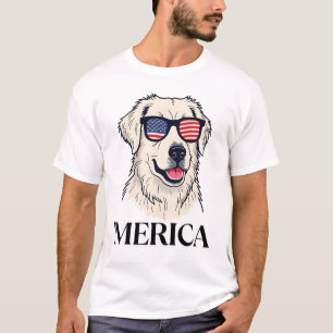 Cool Labrador 'Merica Independence Day Apparel T-Shirt