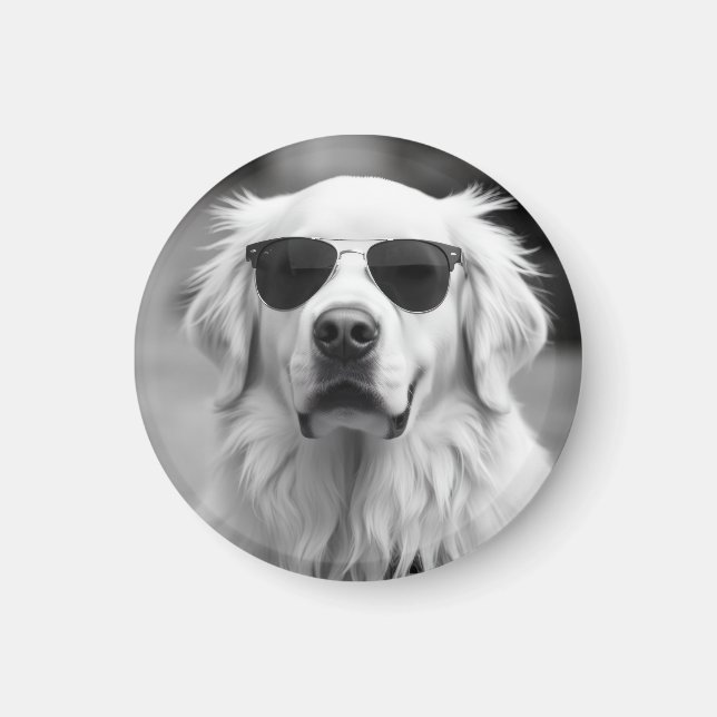 Cool Labrador with Sunglasses – Funny Dog Design Magnet (Front)