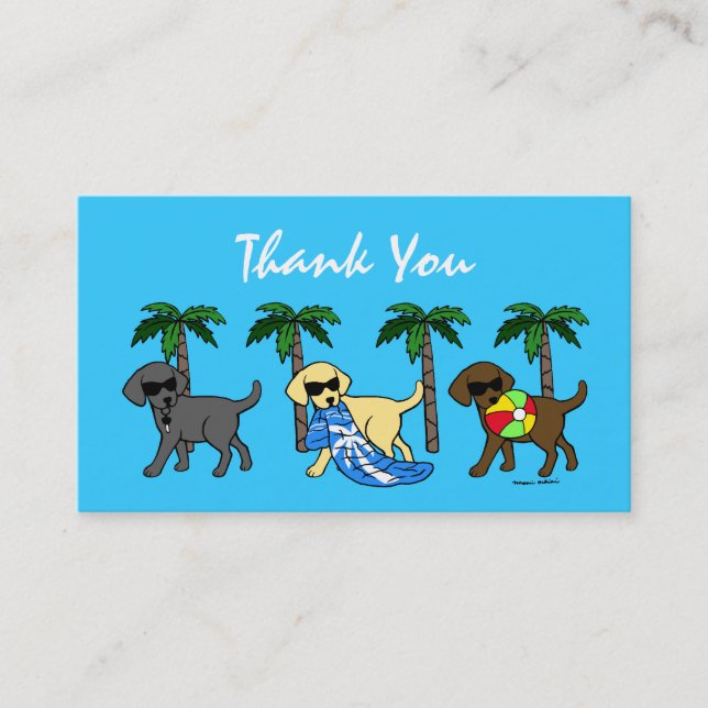 Cool Labradors Thank You Card (Front)