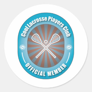 Cool Lacrosse Players Club Classic Round Sticker