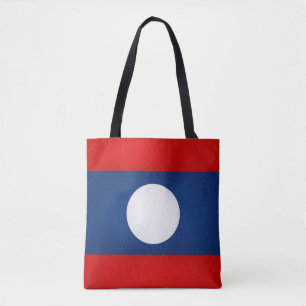 Cool Laos Flag Fashion Tote Bag