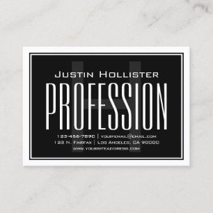 Cool Large Modern Initial   Black & White Business Card