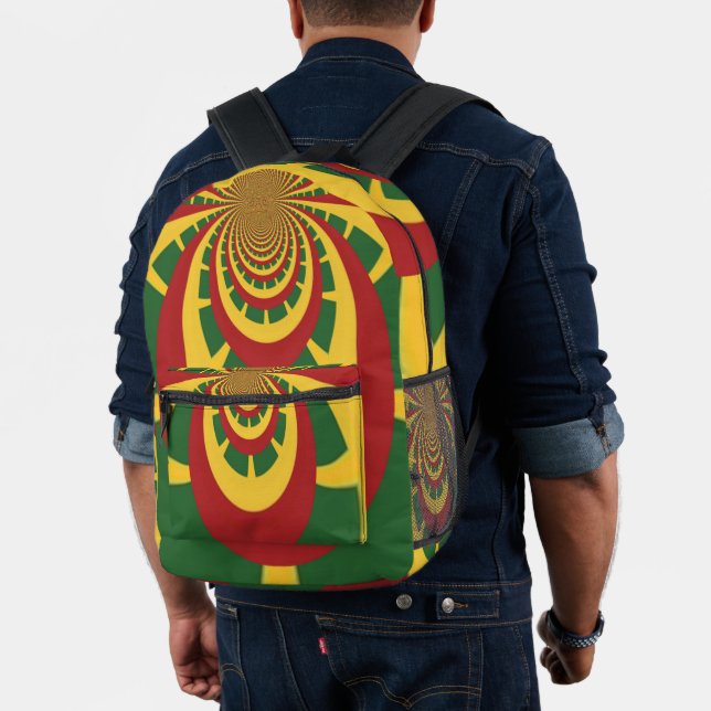 COOL Latest Jamaica's Rasta colours Printed Backpack (Insitu (Model))