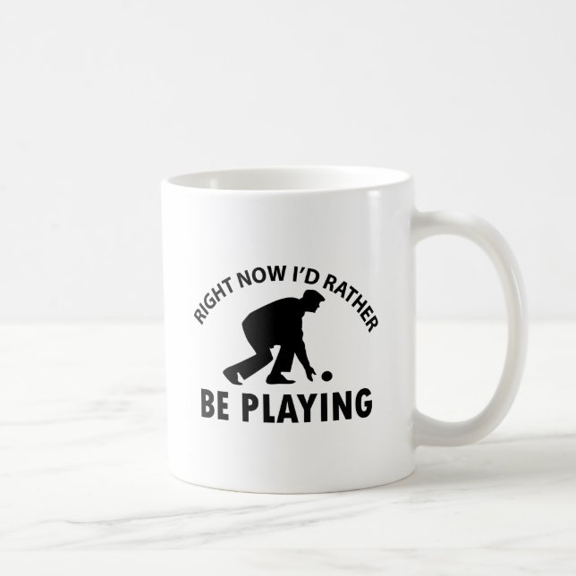 Cool lawn bowl designs coffee mug (Right)