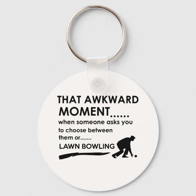 Cool lawn bowl  designs key ring (Front)