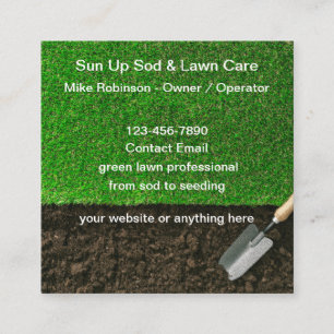 Cool Lawn Care Sod And Maintenance Business Cards