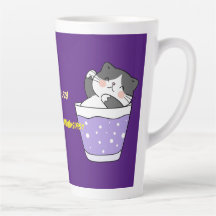 Cool Lazy Cat Latte Mugs