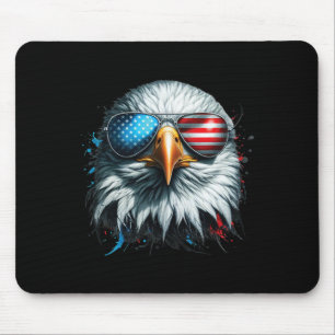 Cool Ld Eagle American Sungles Patriotic Man Funny Mouse Mat