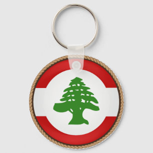 Cool Lebanon Flag Seal Key Ring