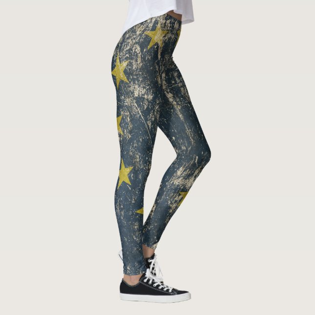 Cool leggings with vintage flag of EU (Right)