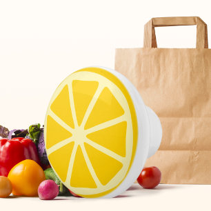 cool lemon fruit kitchen decor ceramic knob