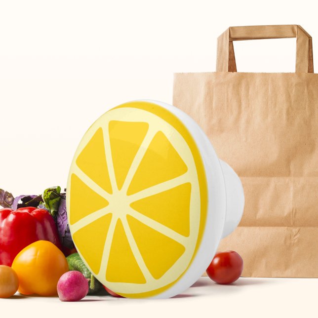 cool lemon fruit kitchen decor ceramic knob (Creator Uploaded)