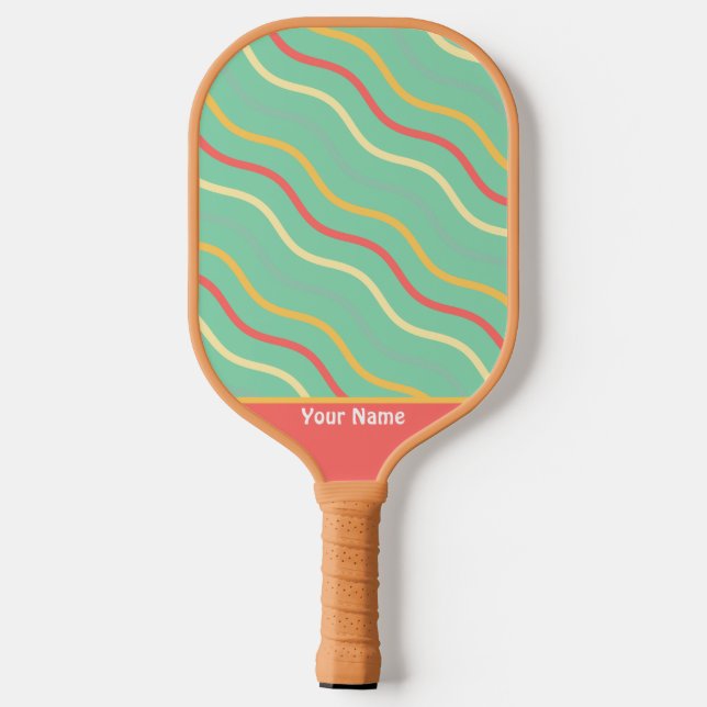 Cool Lemon Green Professional Pickleball Paddle (Back)