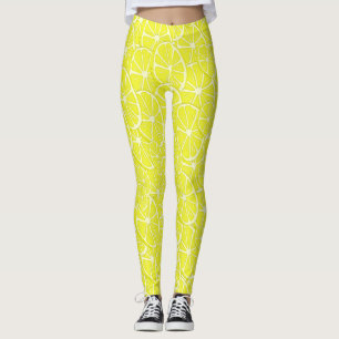 Cool Lemon Slices Pattern Leggings