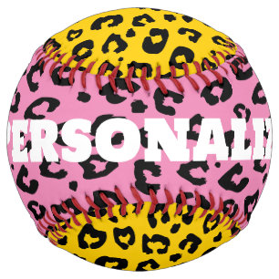 Cool leopard animal print softball sports gift
